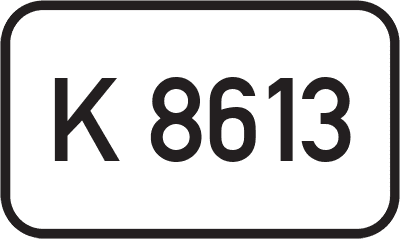 Straßenschild Kreisstraße K 8613