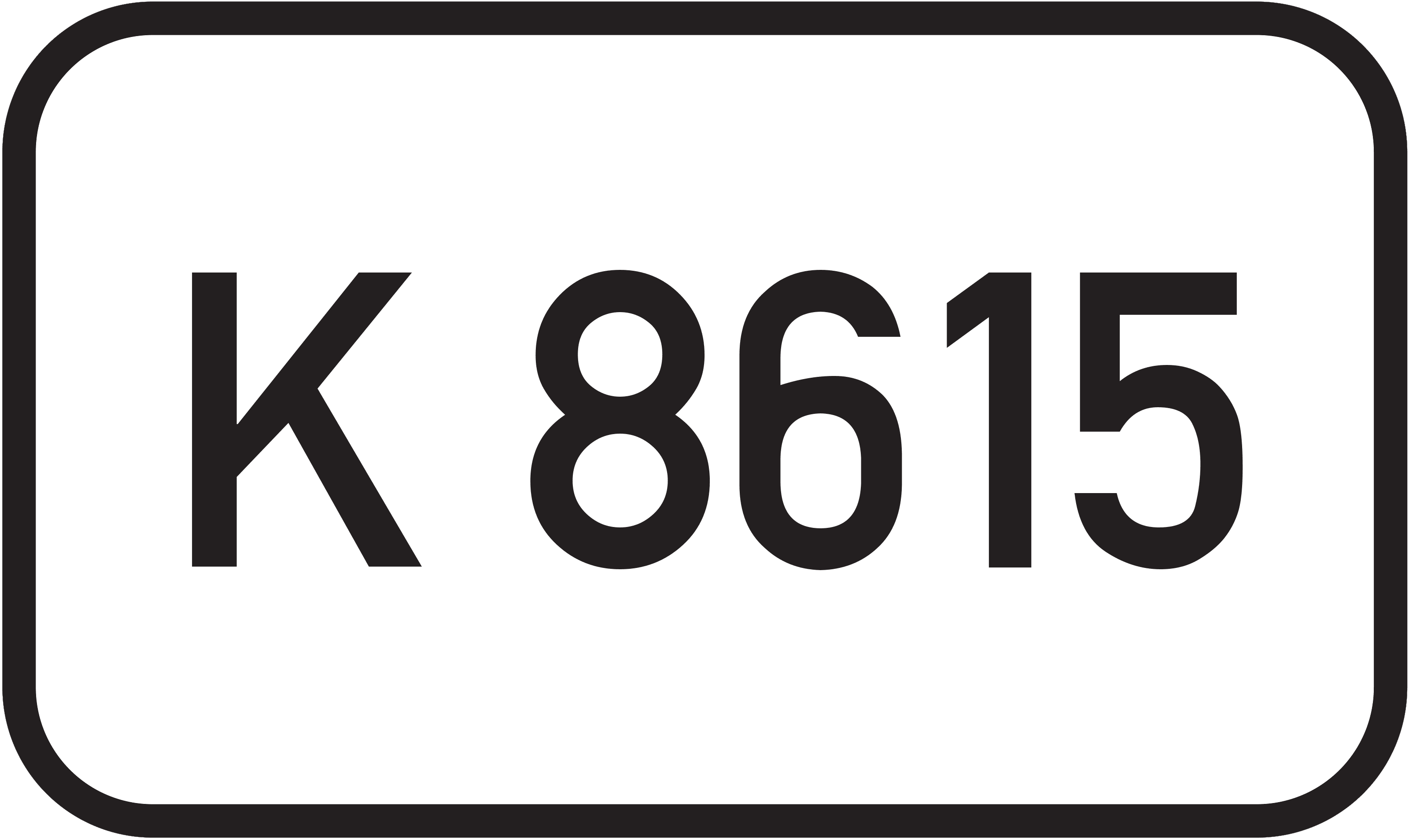 Straßenschild Kreisstraße K 8615