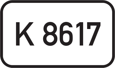 Straßenschild Kreisstraße K 8617