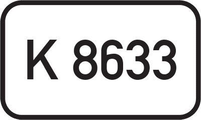Straßenschild Kreisstraße K 8633