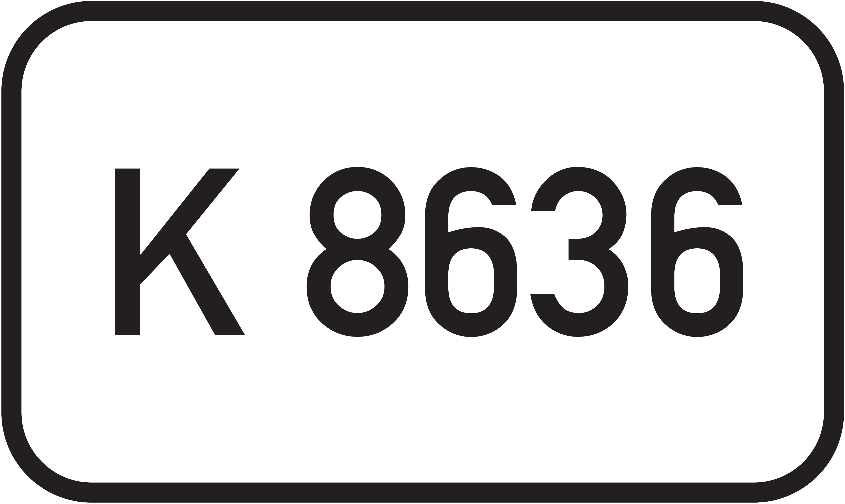 Straßenschild Kreisstraße K 8636
