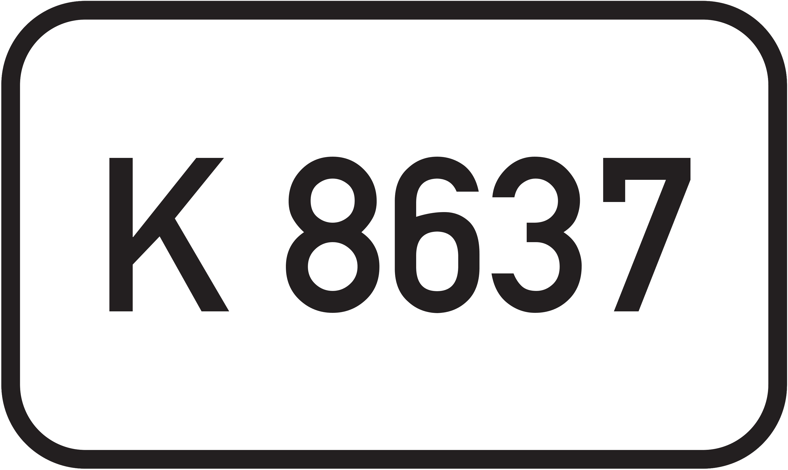 Straßenschild Kreisstraße K 8637