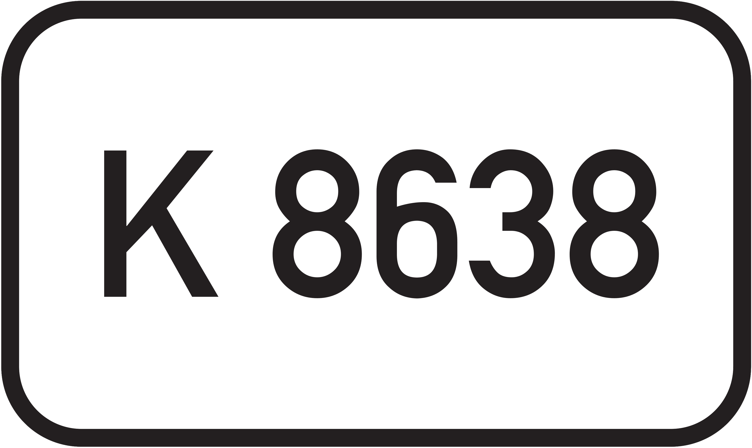 Straßenschild Kreisstraße K 8638