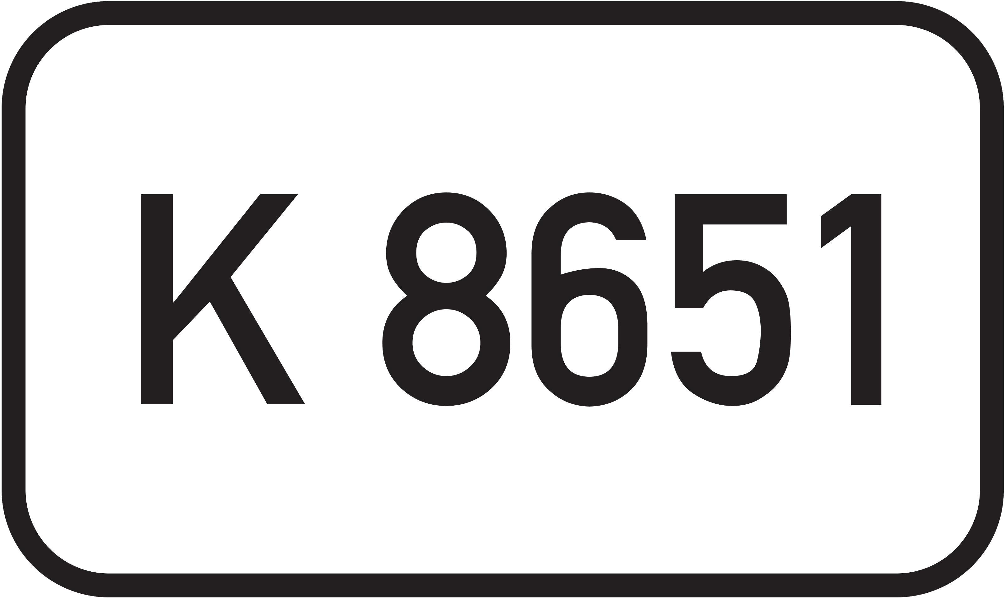 Straßenschild Kreisstraße K 8651