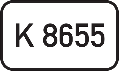 Straßenschild Kreisstraße K 8655