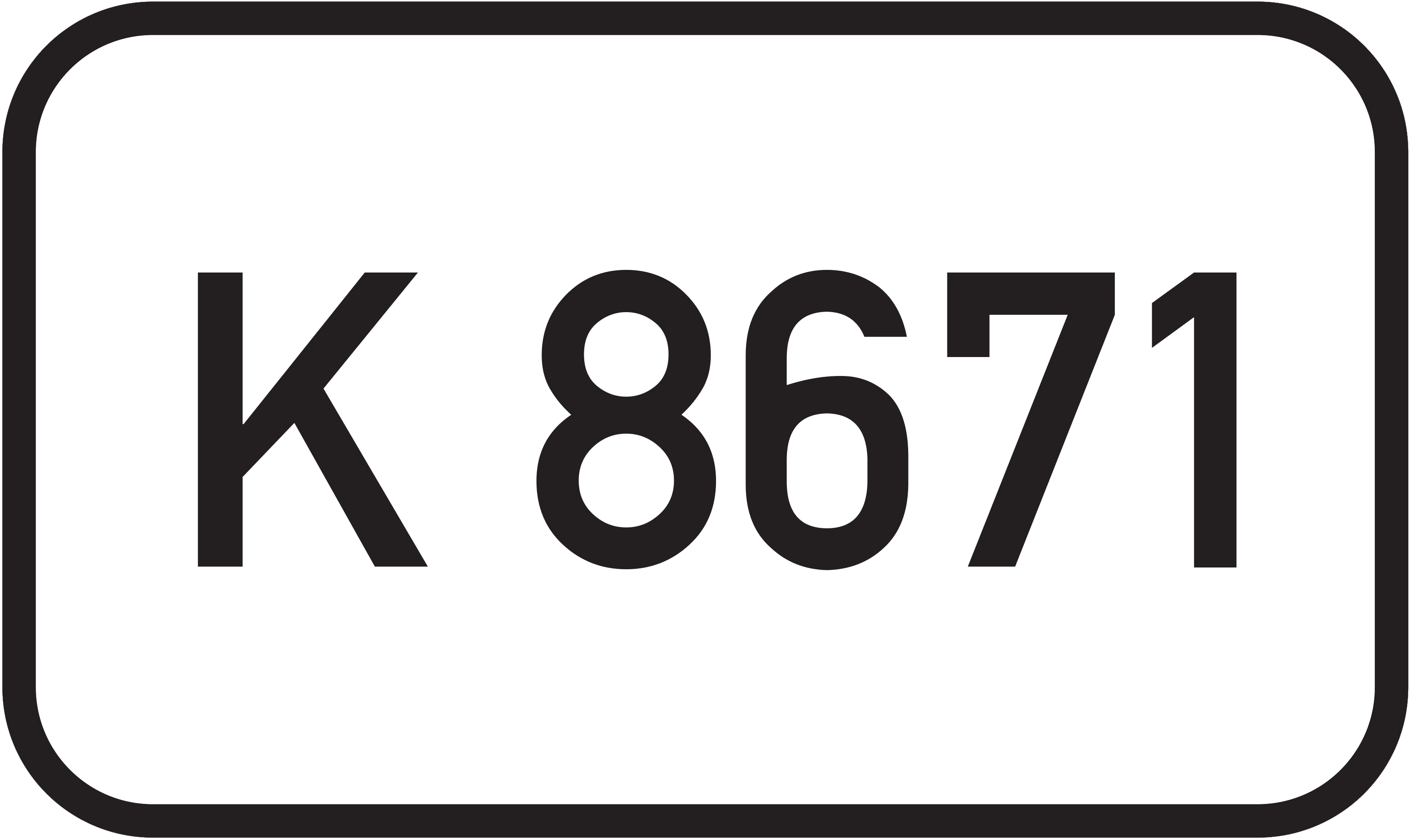 Straßenschild Kreisstraße K 8671