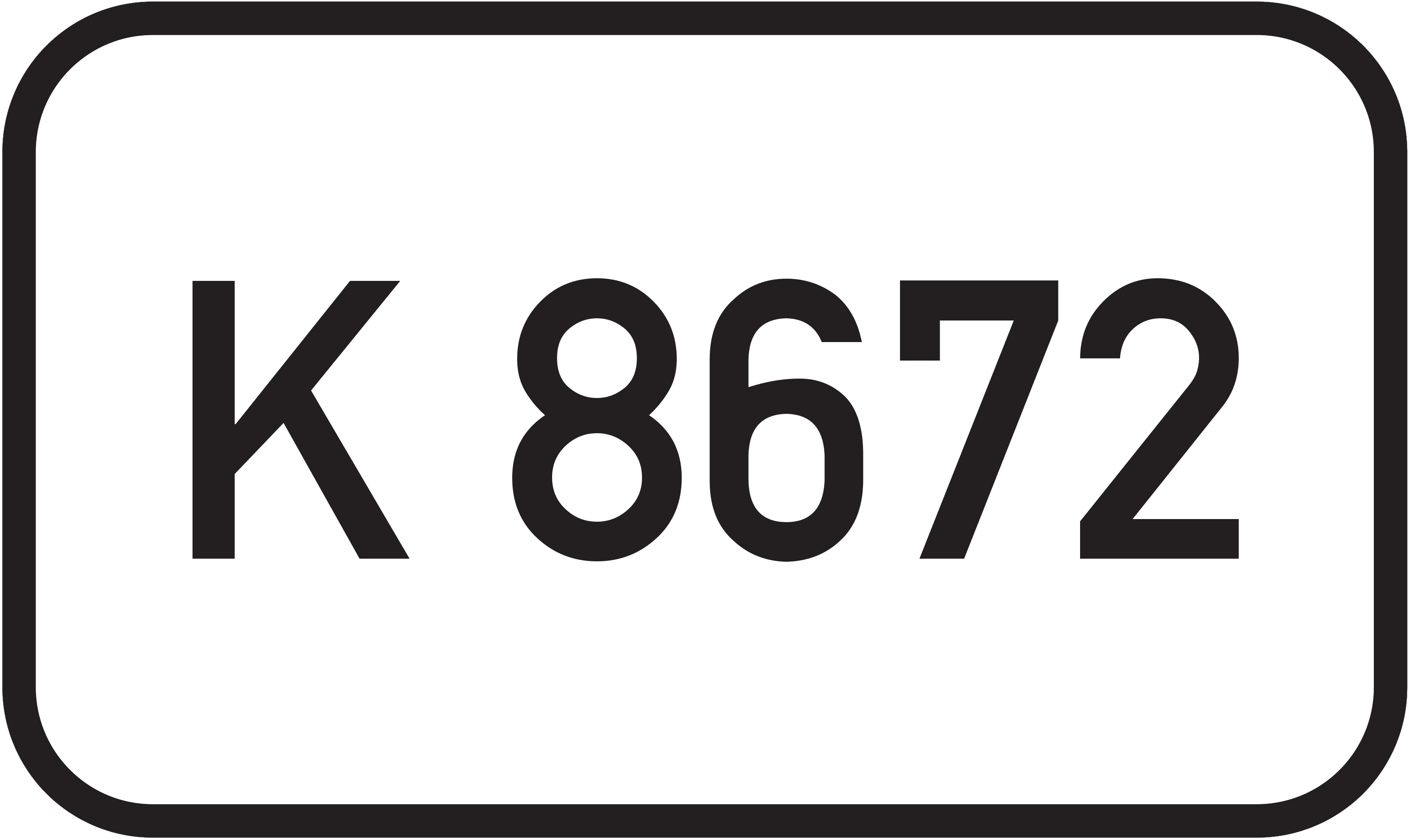 Straßenschild Kreisstraße K 8672