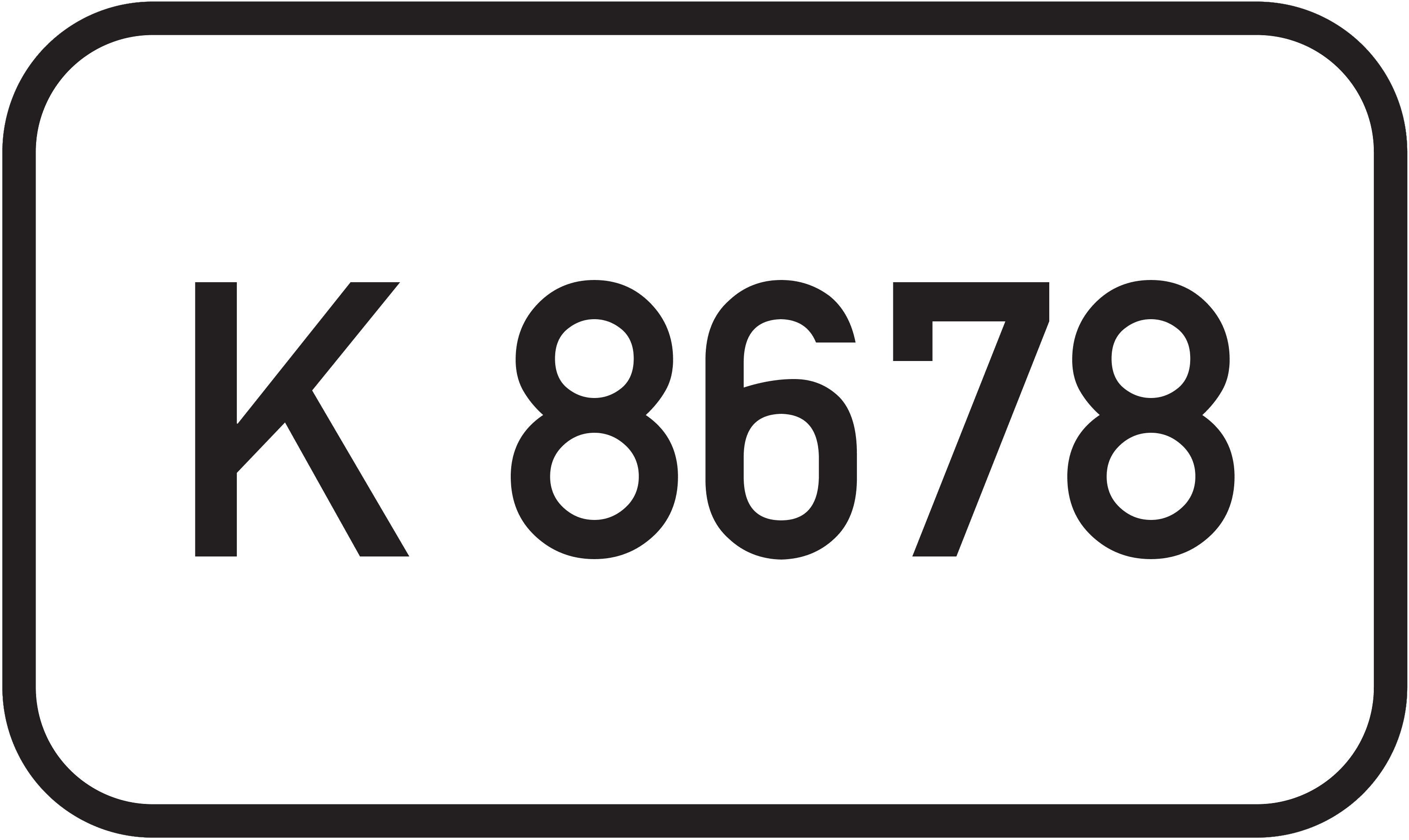 Straßenschild Kreisstraße K 8678