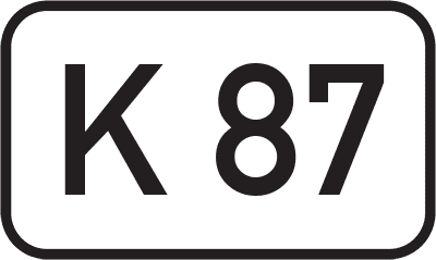 Straßenschild Kreisstraße K 87