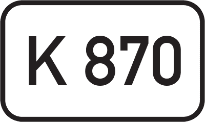 Straßenschild Kreisstraße K 870
