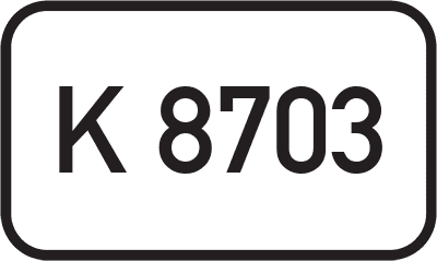 Straßenschild Kreisstraße K 8703