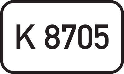 Straßenschild Kreisstraße K 8705