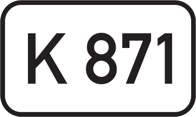 Straßenschild Kreisstraße K 871
