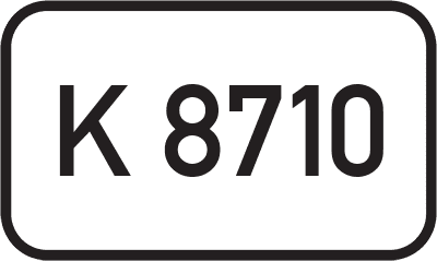 Straßenschild Kreisstraße K 8710