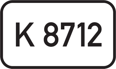Straßenschild Kreisstraße K 8712