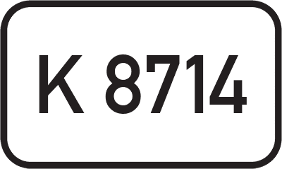 Straßenschild Kreisstraße K 8714