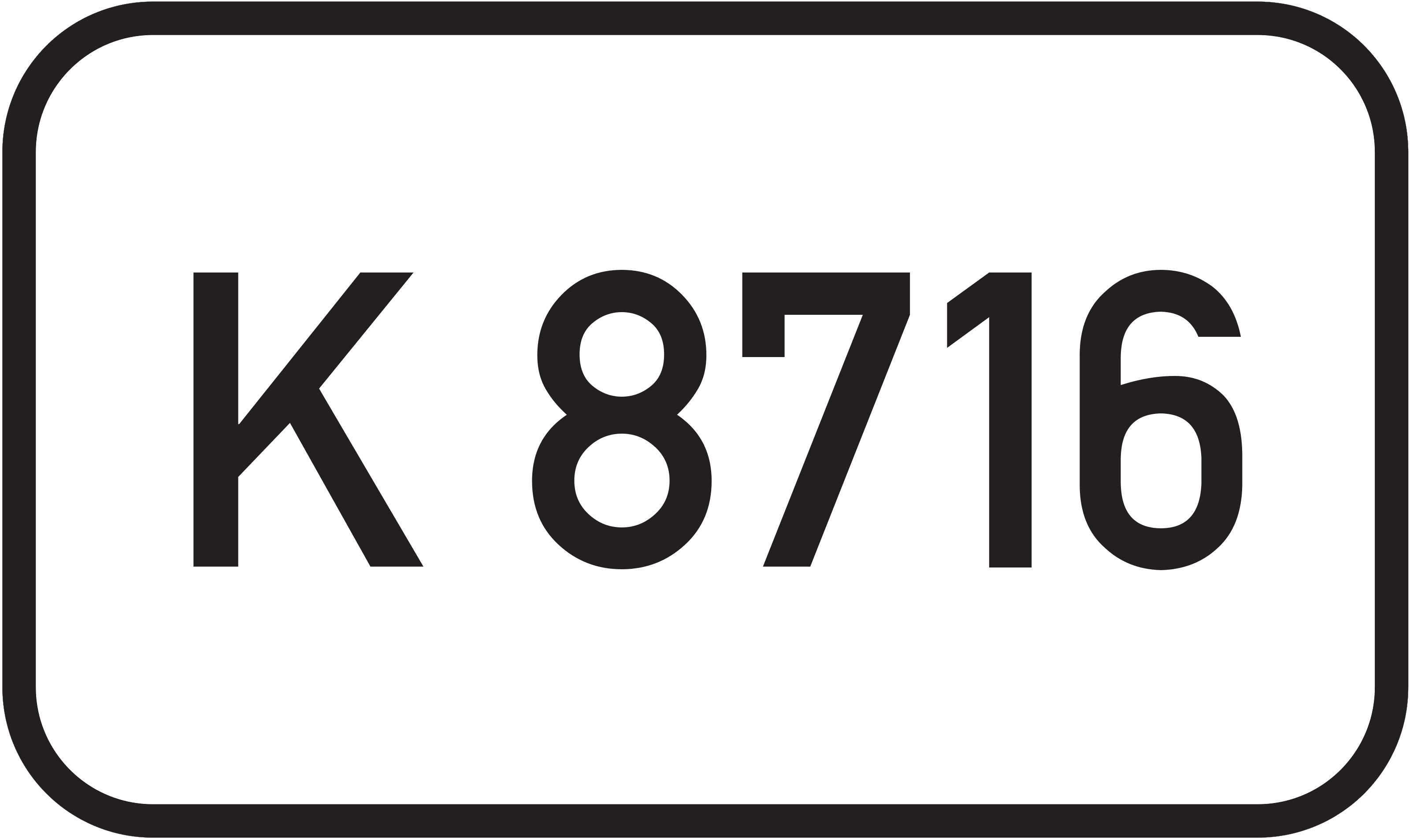 Straßenschild Kreisstraße K 8716