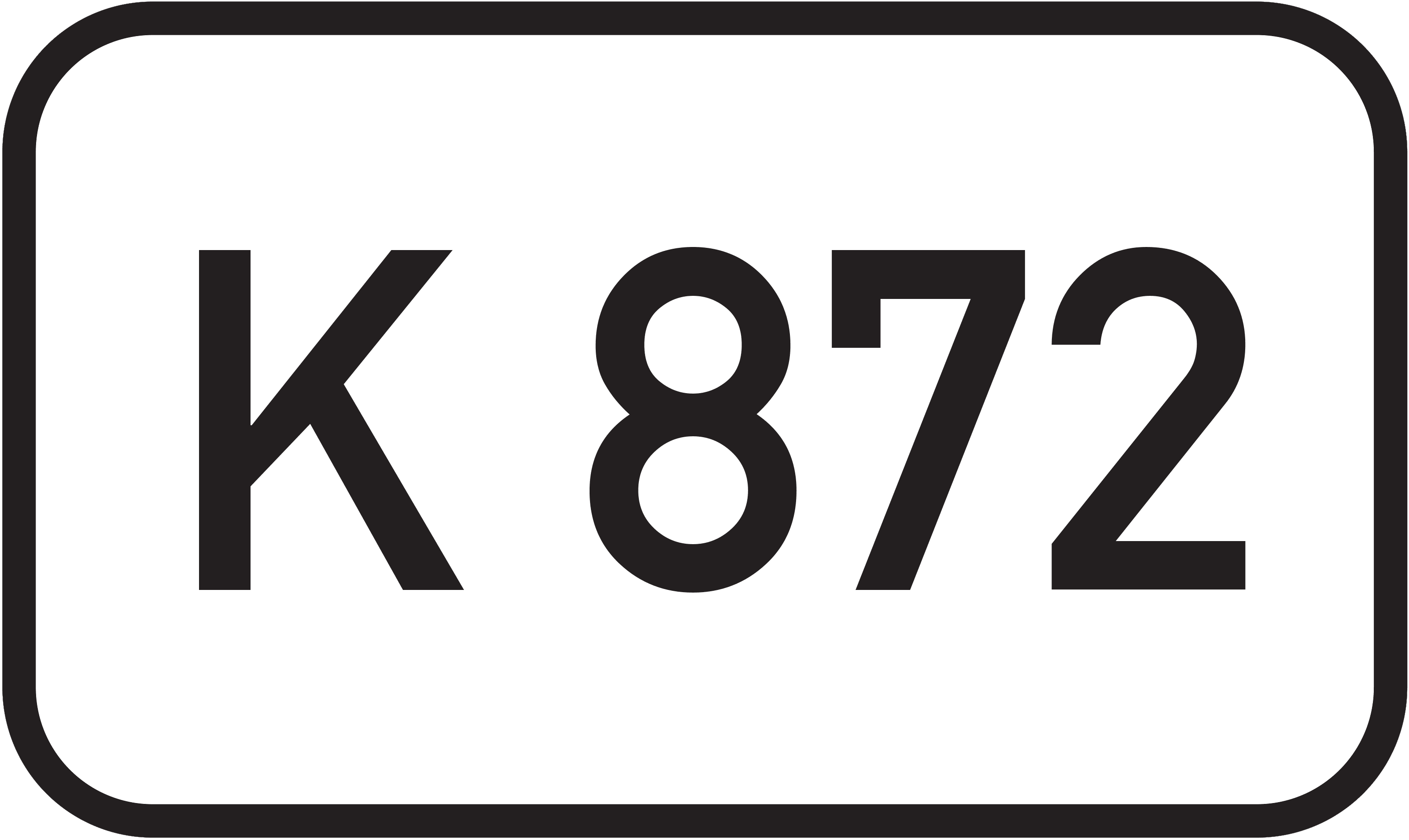 Straßenschild Kreisstraße K 872