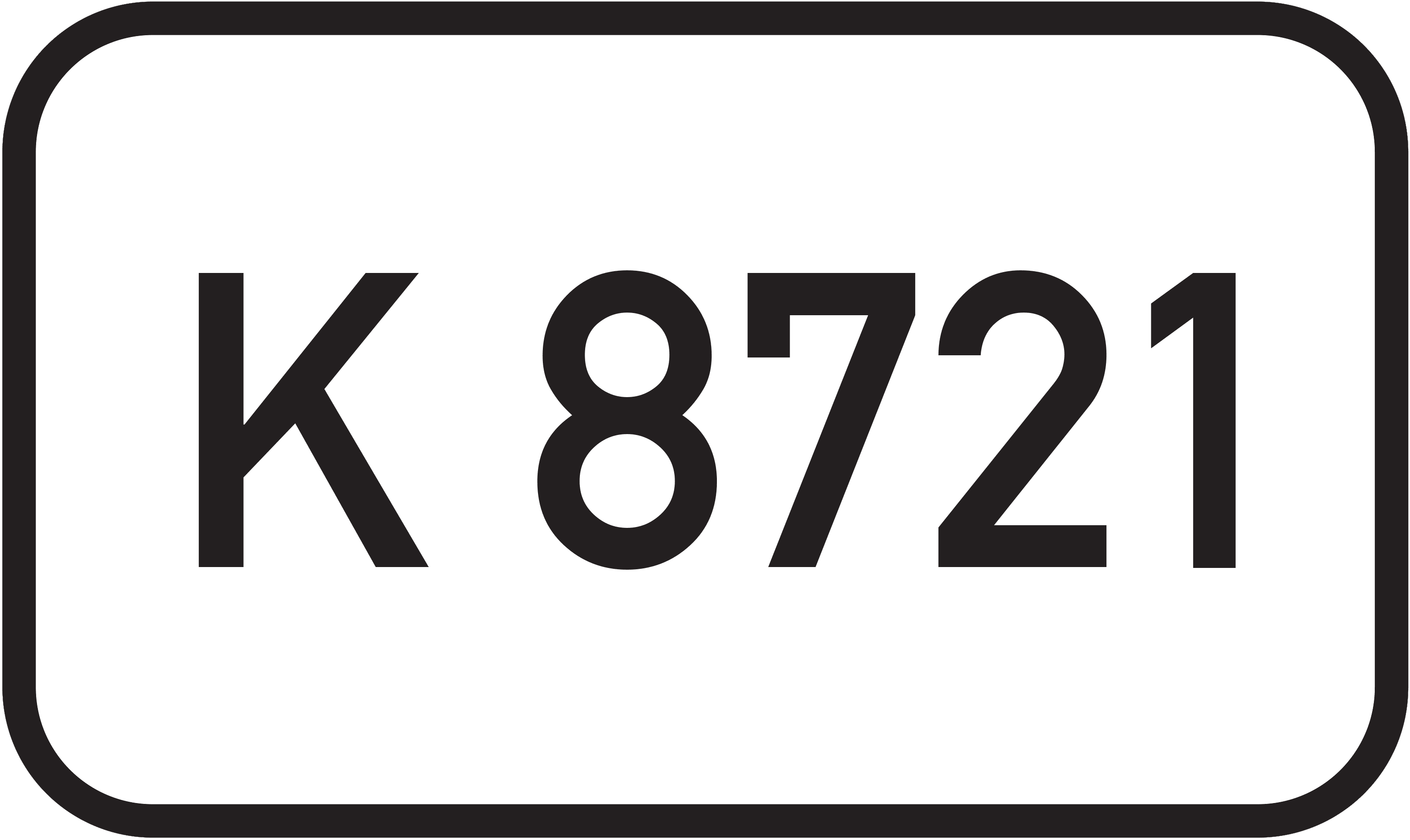 Straßenschild Kreisstraße K 8721