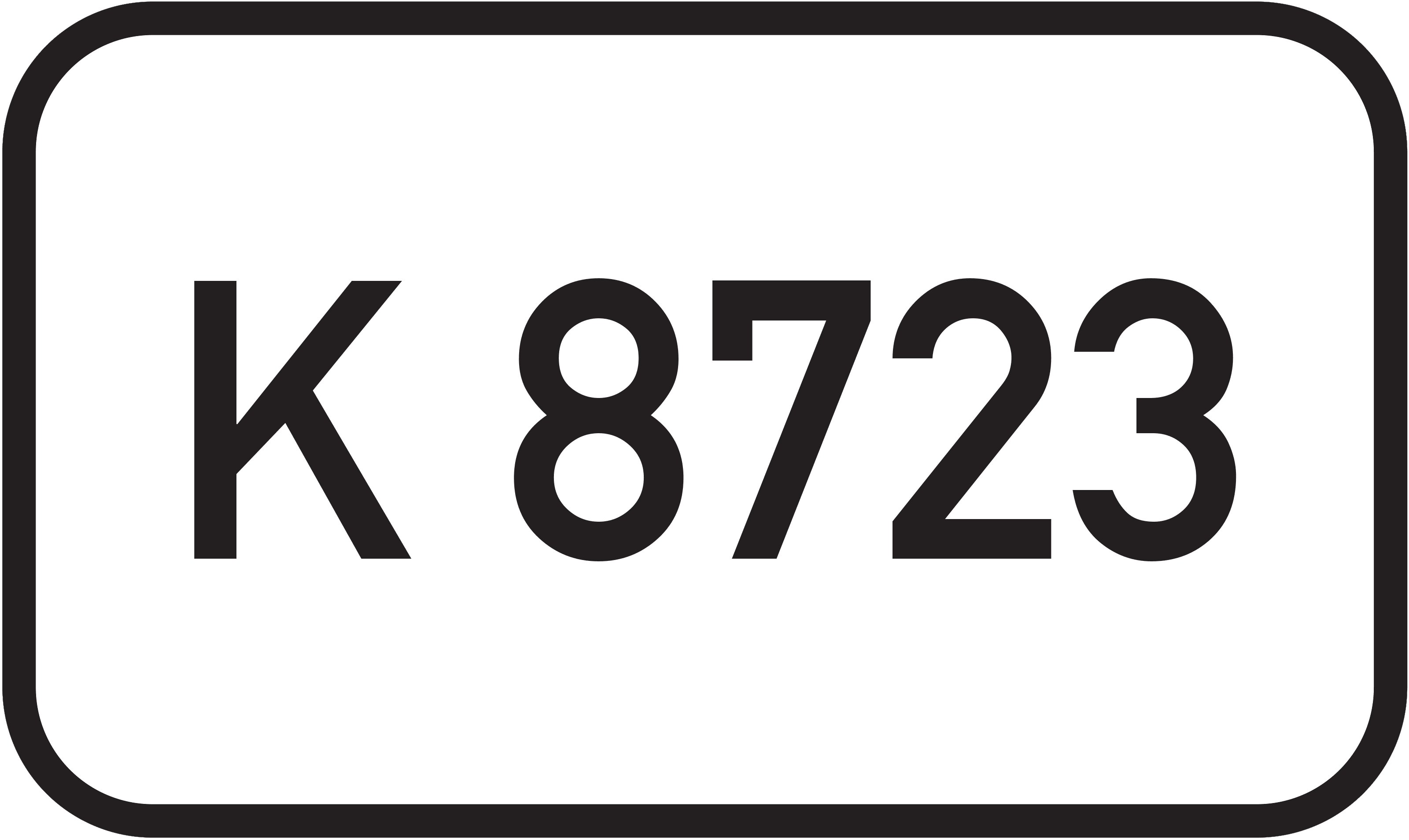 Straßenschild Kreisstraße K 8723