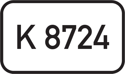 Straßenschild Kreisstraße K 8724