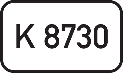 Straßenschild Kreisstraße K 8730