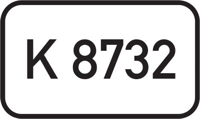 Straßenschild Kreisstraße K 8732
