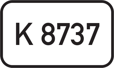 Straßenschild Kreisstraße K 8737