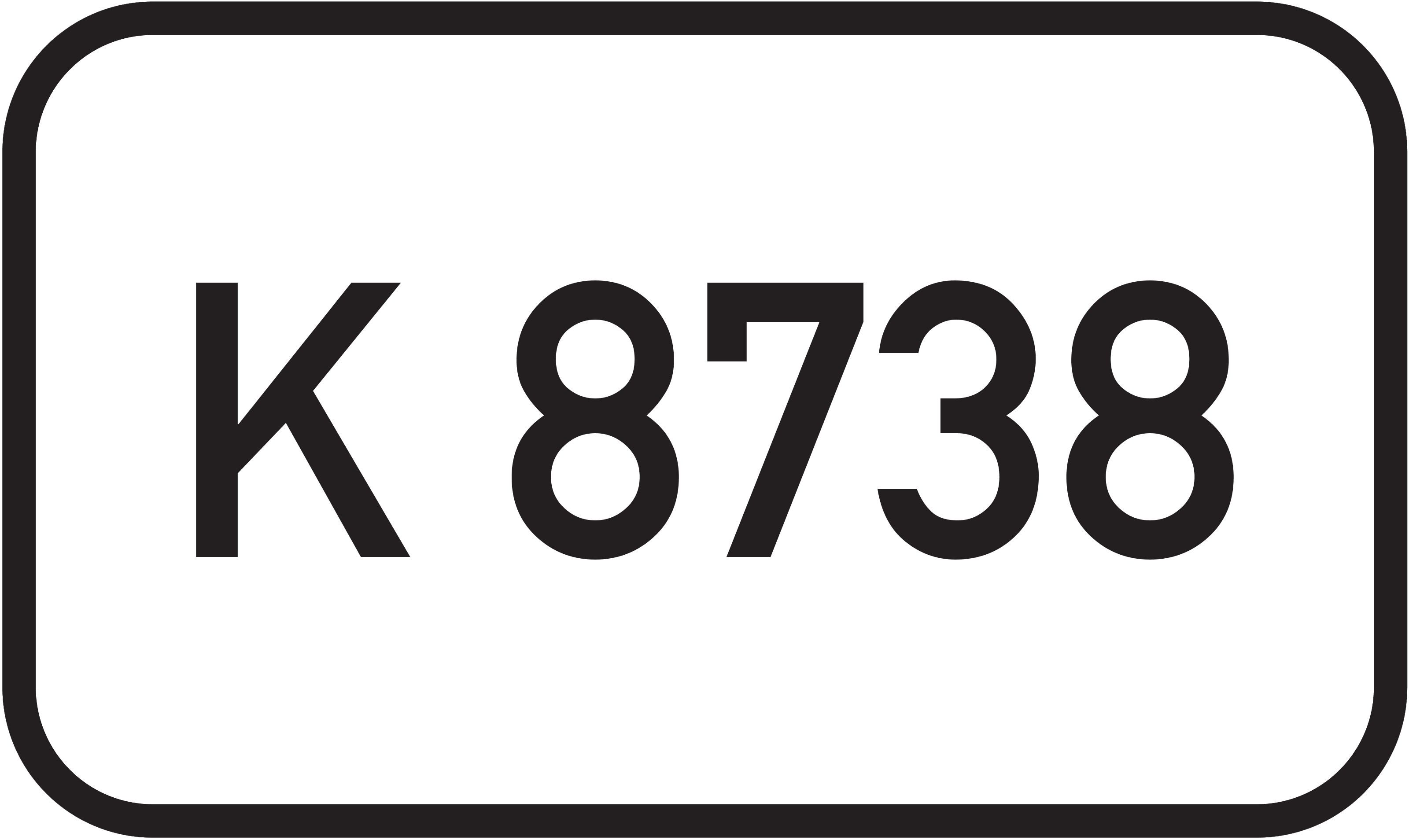 Straßenschild Kreisstraße K 8738