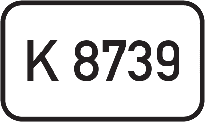 Straßenschild Kreisstraße K 8739