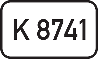 Straßenschild Kreisstraße K 8741