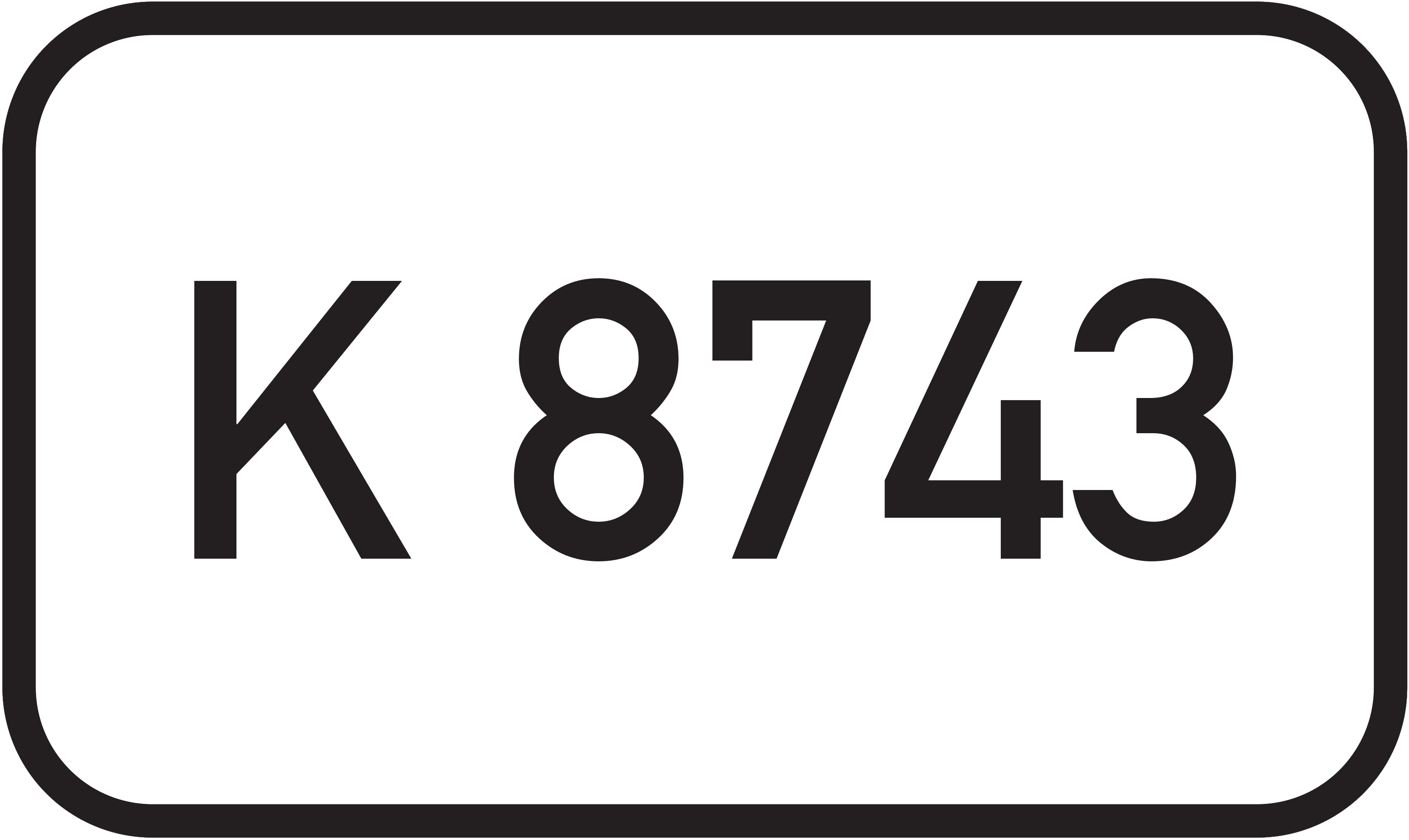 Straßenschild Kreisstraße K 8743