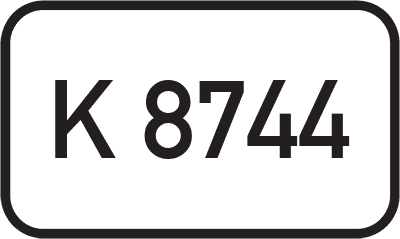 Straßenschild Kreisstraße K 8744