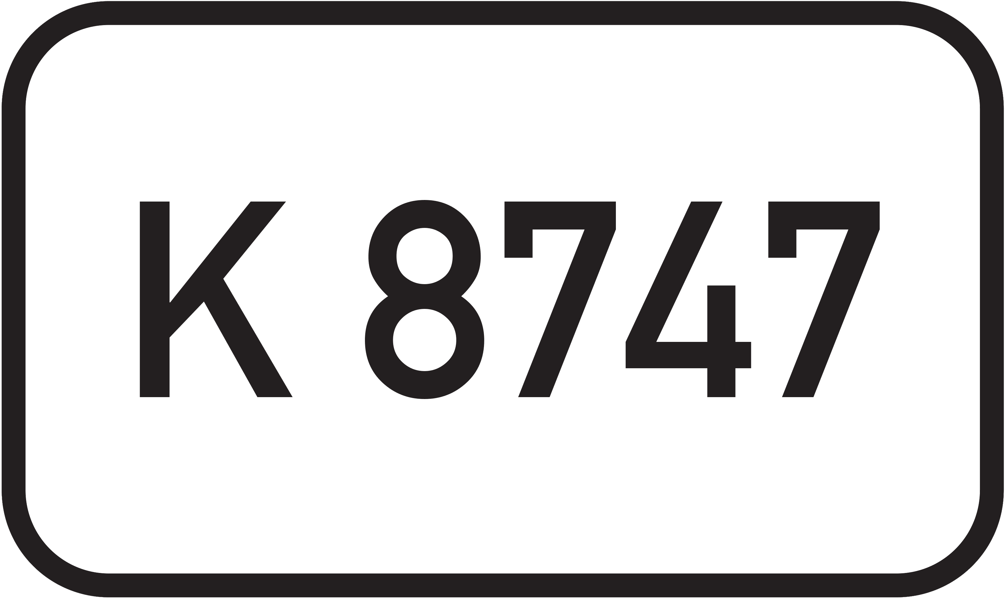 Straßenschild Kreisstraße K 8747