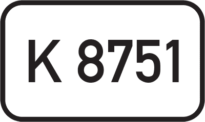 Straßenschild Kreisstraße K 8751