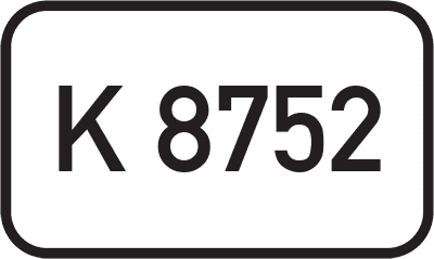 Straßenschild Kreisstraße K 8752