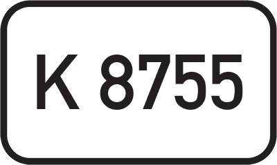 Straßenschild Kreisstraße K 8755