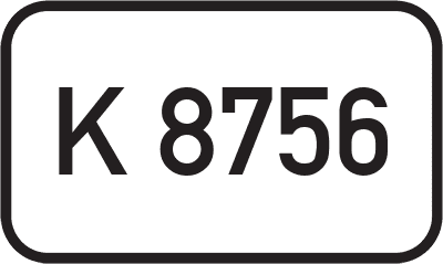Straßenschild Kreisstraße K 8756