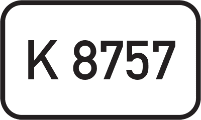 Straßenschild Kreisstraße K 8757