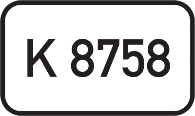 Straßenschild Kreisstraße K 8758