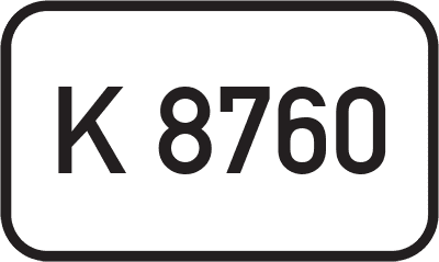 Straßenschild Kreisstraße K 8760