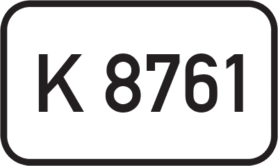 Straßenschild Kreisstraße K 8761
