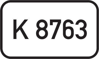 Straßenschild Kreisstraße K 8763