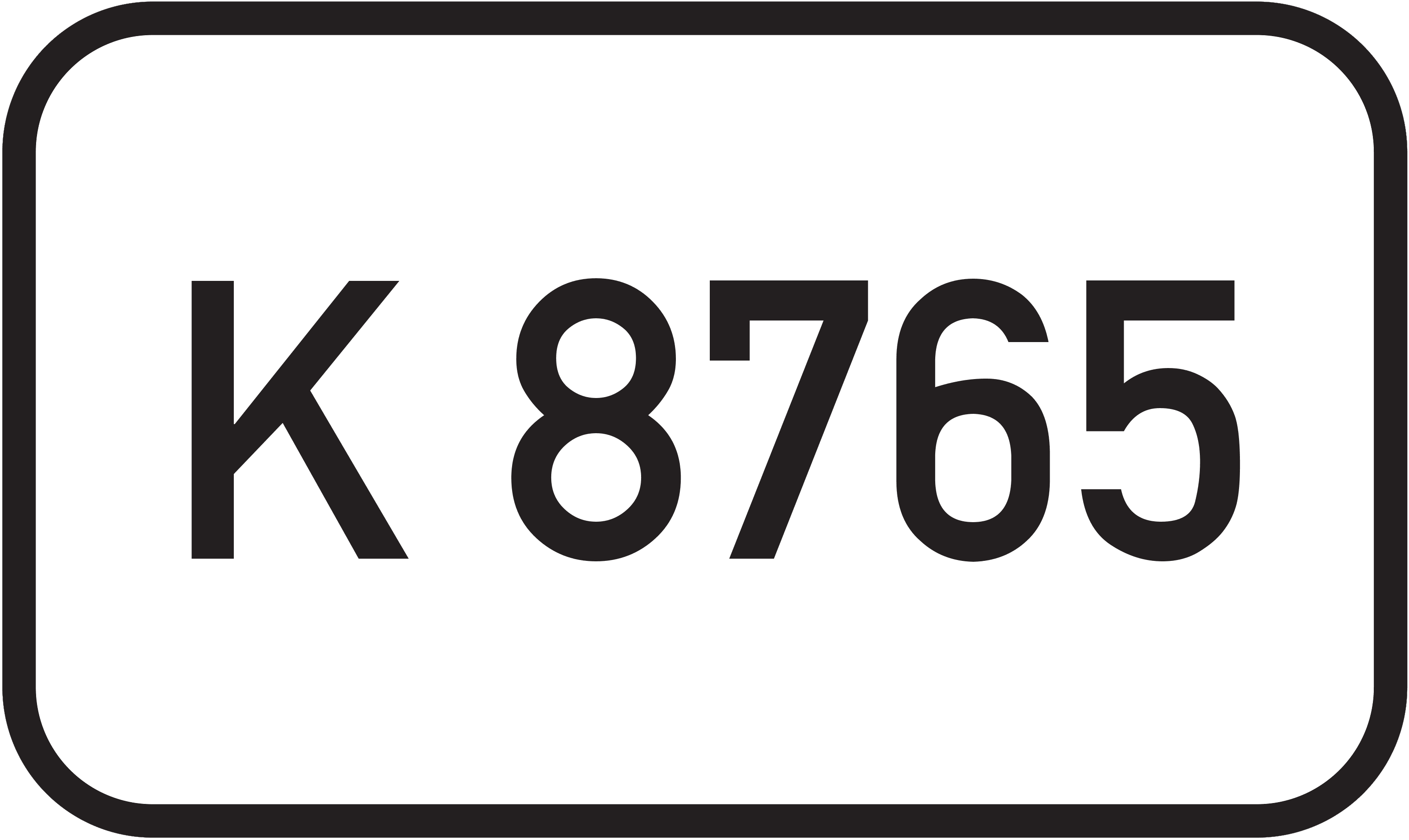 Straßenschild Kreisstraße K 8765