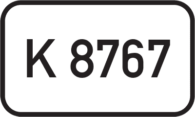 Straßenschild Kreisstraße K 8767