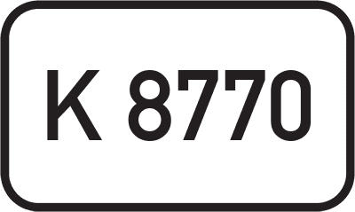 Straßenschild Kreisstraße K 8770