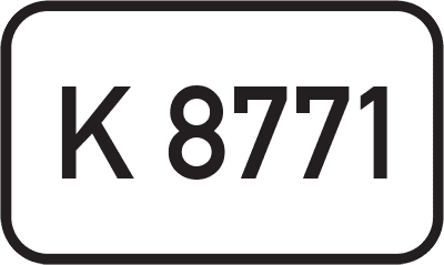 Straßenschild Kreisstraße K 8771