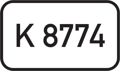 Straßenschild Kreisstraße K 8774