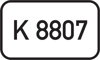 Straßenschild Kreisstraße K 8807