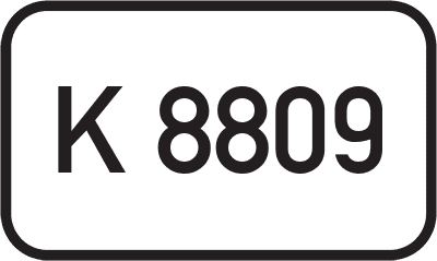 Straßenschild Kreisstraße K 8809
